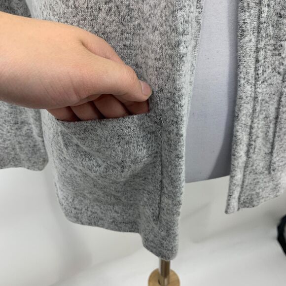 Rumi + Ryder Cardigan Womens L Large Gray Pockets Open Front Long Sleeve Knit - Picture 4 of 15